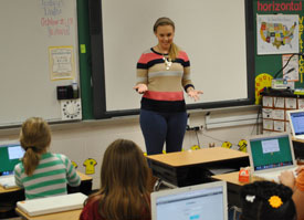 Cassie Hallmark, a 2012 Union graduate, teaches third grade math in Alamo, Tenn. Union's School of Education is launching a new program that will give students a year of teaching experience.