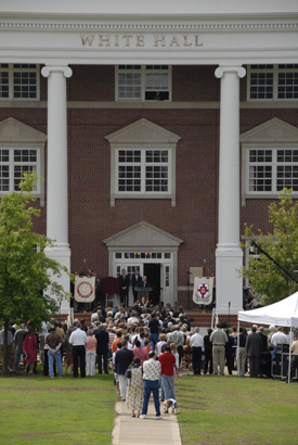 About 700 people attended the dedication for White Hall, Union's new science building. (Photo by Jim Veneman)