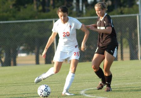 Jill Landers lines up a kick to start the Union attack. - Photo by Tommy Sadler