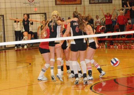 Union players and fans react to the teams TranSouth Tournament Championship victory. - Photo by Morris Abernathy