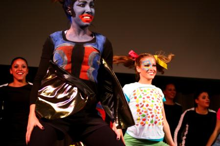 The ladies of Chi Omega perform a very colorful Wizard of Oz themed skit for the 2009 SAC Variety Show. - Photo by Kristi McMurry Woody