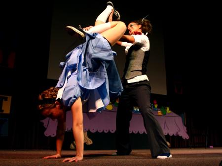 The ladies of Zeta Tau Alpha perform an Alice in Wonderland themed skit for the 2009 SAC Variety Show. - Photo by Kristi McMurry Woody