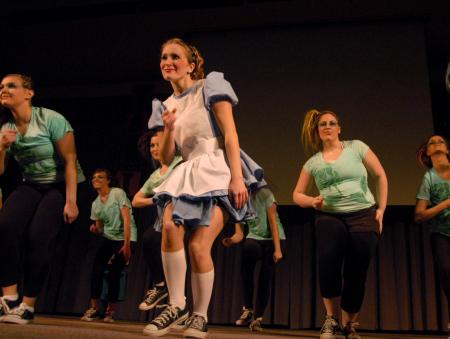 The ladies of Zeta Tau Alpha perform in the SAC Variety Show. - Photo by Angela Abbamonte
