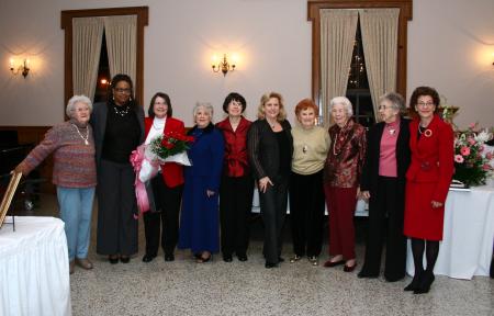Former recipients of Altrusa Woman of the Year pose with Mary Ann Poe.  - Photo by Kristi McMurry Woody