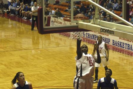 Josephine Owino (51). Union claims 2009 NAIA Women's Basketball National Title. - Photo by Sarah Palmer Goff