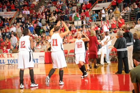 The Lady Bulldogs are introduced before the 2009 NAIA National Championship. - Photo by Morris Abernathy