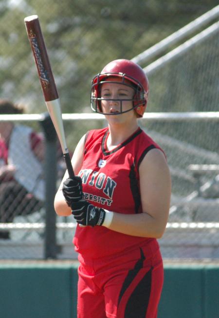 Kristen Kirk gets the sign from the coach prior to her at bat. - Photo by Steven Aldridge