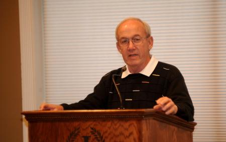 John Dancy, former NBC senior correspondent and 1959 Union graduate, spoke at a breakfast that kicked off the golf tournament. - Photo by Morris Abernathy