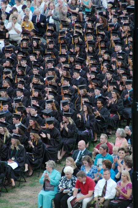 Family and students braved potential inclement weather for spring graduation on Saturday, May 23, 2009. - Photo by Beth Spain