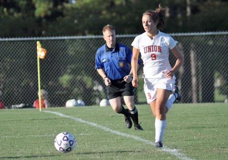 Whitney Kramer controls the ball during the match against Union College. - Photo by Tommy Sadler