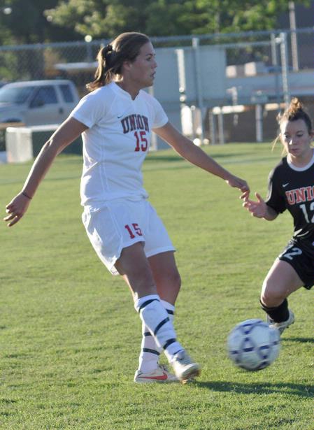 Jamie Haynes sends the ball downfield. - Photo by Tommy Sadler