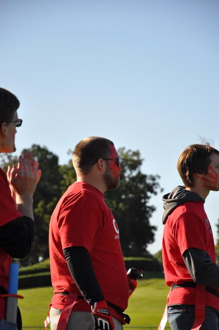 Union students support the cross country teams at the Union Cross Country Invitational. - Photo by Uncredited