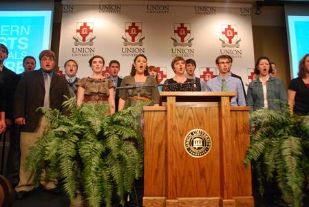 Union's Proclamation Choir sings at the Southern Baptists, Evangelicals and the Future of Denominationalism Conference. - Photo by Abby Ott