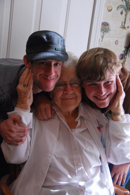 Donald Raines, junior theater major, and Cale Little, freshman undecided major, volunteer at Alexandria Place Assisted Living on the Day of Remembrance.  - Photo by Abby Ott