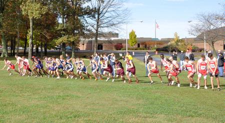 Start to the TranSouth Conference men's championship. Union won their sixth straight title. - Photo by Uncredited