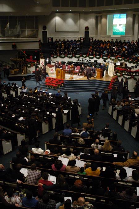 A record 346 students graduated from Union during fall commencement exercises of the 185th graduating class at West Jackson Baptist Church.  - Photo by Sarah Palmer Goff