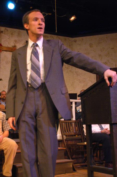 Kip Arrowood plays Burl Sanders in Smoke on the Mountain. - Photo by Angela Abbamonte