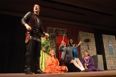 Matt Stimmel performs in Robin Hood for the annual Children's Show. - Photo by Angela Abbamonte