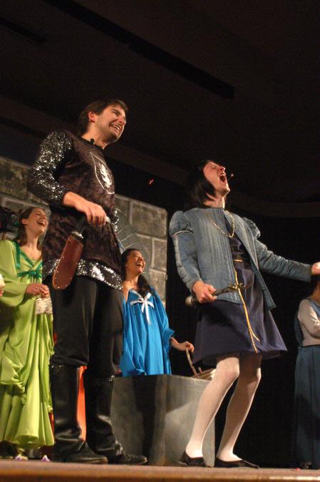 Matt Stimmel and Kip Arrowood perform in Robin Hood for the annual children's show. - Photo by Angela Abbamonte