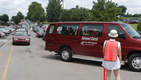 Fans poured into the parking lots and the sides of the road around The People's Church in Franklin, Tenn. for a Steven Curtis Chapman Brown Bag concert that was sponsored by Union. - Photo by Jim Veneman