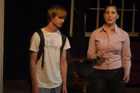 Benjamin Ferrell and Melissa Miller perform in Reap the Whirlwind. - Photo by Angela Abbamonte