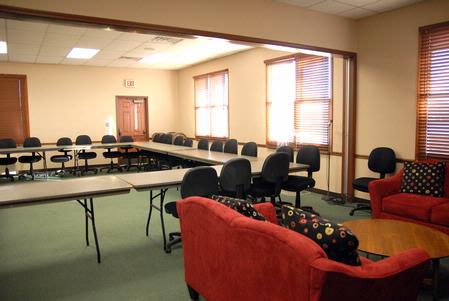 The main room in Luther Hall. Meetings and retreats are often held here. - Photo by Kristi McMurry Woody