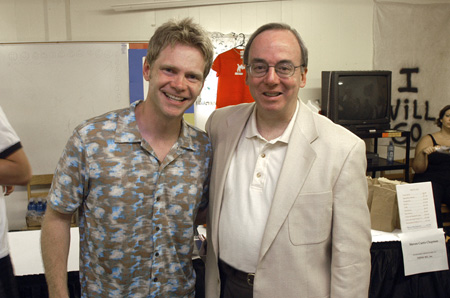 Steven Curtis Chapman and President David S. Dockery pose for a photo shortly after a Brown Bag concert sponsored by Union in Franklin, Tenn. - Photo by Jim Veneman