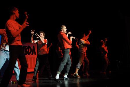 The men of Lambda Chi Alpha perform for the 2010 Variety Show. - Photo by Morris Abernathy