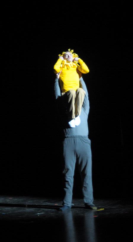 Clayton Sanderson, sophomore music major, and the men of Lambda Chi Alpha perform for the 2010 Variety Show. - Photo by Morris Abernathy
