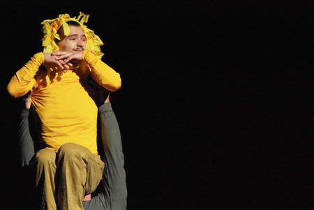 Clayton Sanderson, sophomore music major, performs in Variety Show 2010.  - Photo by Abigail Harris