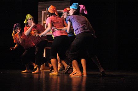 Kappa Delta adds a modern twist to the classic fairy tale Snow White and the Seven Dwarfs in their 2010 Variety Show performance. - Photo by Lauren Laster
