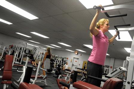 Students take advantage of the equipment in the wellness center.  - Photo by Morris Abernathy