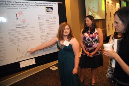 Students present their semester long projects at the annual scholarship symposium. - Photo by Morris Abernathy