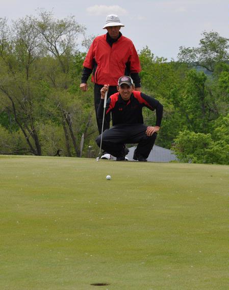Mills Hamaguchi (front), head coach Andy Rushing. - Photo by Steven Aldridge