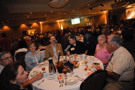 Faculty and staff enjoy some good food and fellowship at the annual Faculty/Staff dinner. The dinner serves as a kick-off for the coming semester.  - Photo by Morris Abernathy