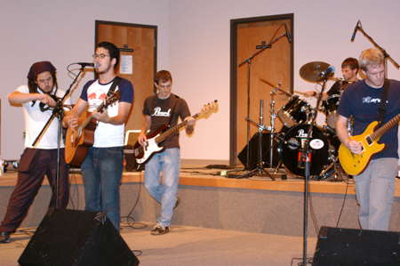 Union student band Greenwood performs at Fall Fest 2003. - Photo by Jonathan Blair