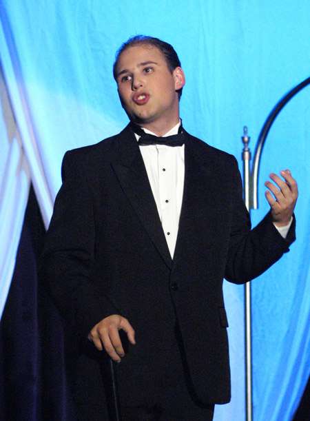 Ben Lancaster as M.C. in <i>Die Ratzel</i>. - Photo by Jim Veneman