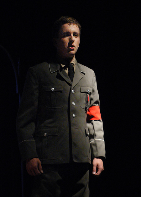 Nic Pfost as Young Reichter in <i>Die Ratzel</i>. - Photo by Jim Veneman