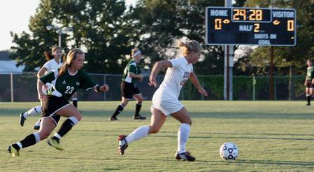 Christina Reardon plays great offense during a game against Delta State. The Lady Bulldogs won the game 1-0.
 - Photo by Ebbie Davis