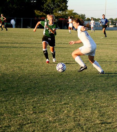 Steffi King takes possession of the ball in a game against Delta State, where Union won 1-0. - Photo by Deanna Santangelo