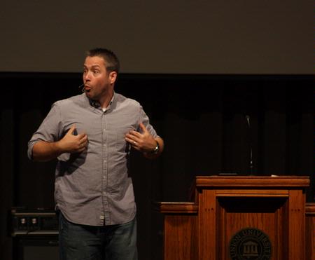J.D. Greear, lead pastor of The Summit Church in Durham, NC, speaks in Global Outreach chapel. - Photo by Ebbie Davis