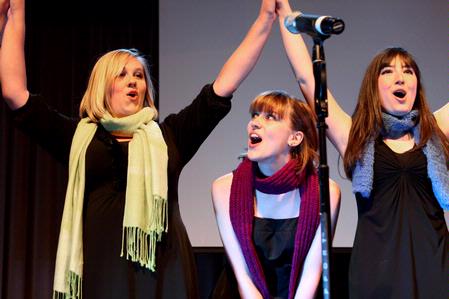 The women of Kappa Delta perform Christmas songs for the holiday themed All-Sing event. All-Sing is a Union tradition that occurs during Family Weekend. - Photo by Deanna Santangelo