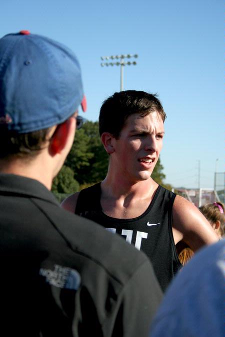 Logan Smith, sophomore, cools down after a cross country meet.  - Photo by Deanna Santangelo