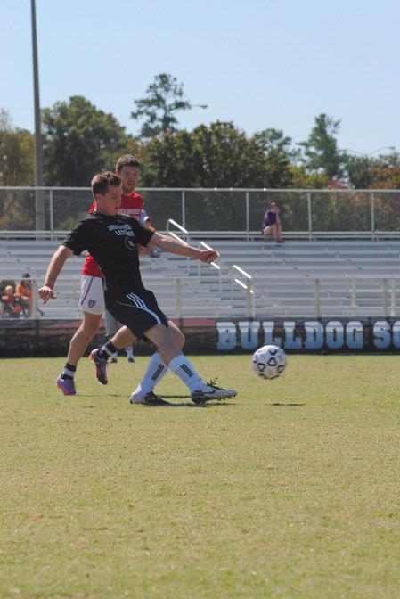Union soccer alumni compete against the JV soccer team as a part of family weekend.  - Photo by Victoria Stargel