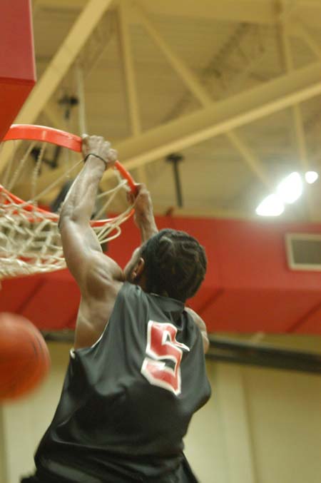 Union guard, Marcus Cooper shows his athletic ability during Bulldog Madness at Union. - Photo by Courtney Ross