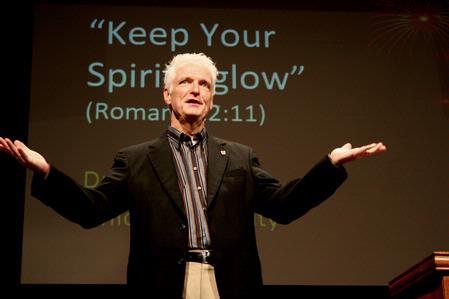 Dr. Ken Easley, professor of Biblical studies and director of the MCS Program at the Olford Center, speaks during chapel. - Photo by Deanna Santangelo