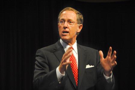 Bryant Wright, president of the Southern Baptist Convention and senior pastor of Johnson Ferry Baptist Church in Marietta, Ga., speaks to Union students about the blessings and challenges of marriage. - Photo by Victoria Stargel