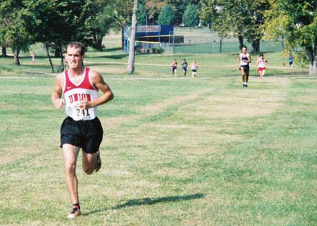 Junior runner Cameron Groll leading a group of runners in the UT-Martin Invitational. - Photo by Steven Aldridge