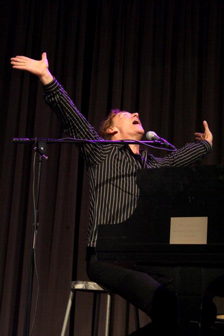 Marty Goetz, singer/songwriter from Nashville, performs in chapel.  - Photo by Deanna Santangelo