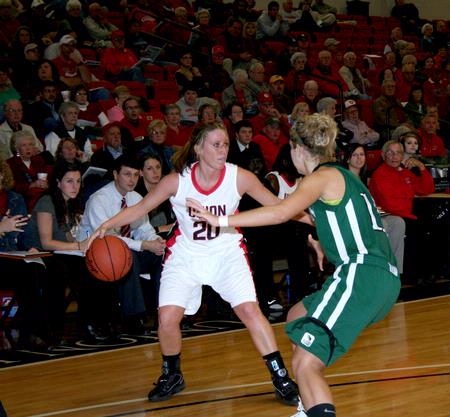 Kayla Hudson looks for a pass during a game against Oklahoma Baptist University in the first round of the Rotary Classic Tournament. The Lady Bulldogs advanced to the second round with a win of 76-62. - Photo by Deanna Santangelo